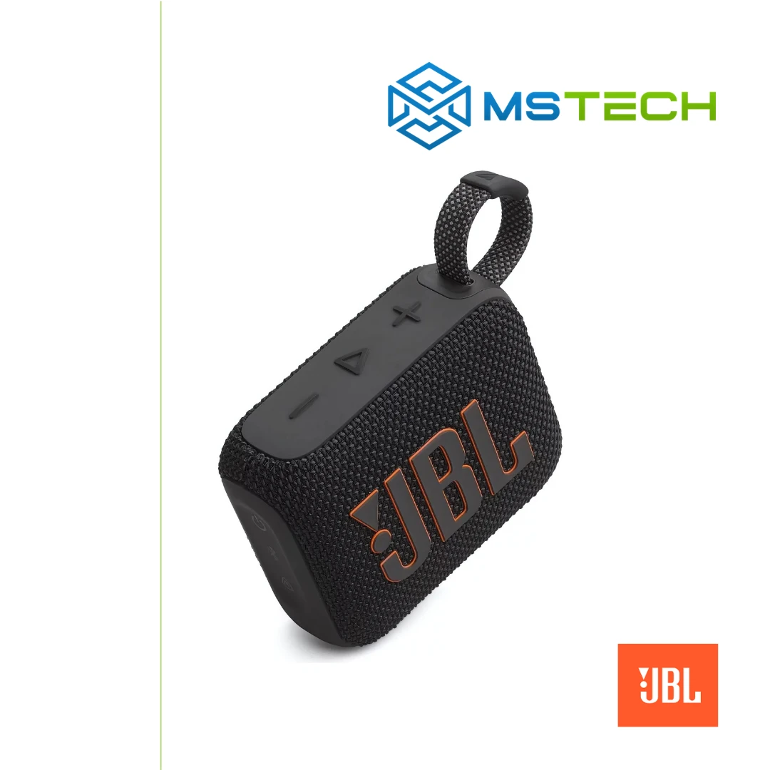 bezicni-zvucnik-jbl-go-3-black Na slici je prikazan Bežični Zvučnik JBL GO 3 Black. Prikazana je prednja strana zvučnika. Na slici se pored toga nalazi logo naše firme "MSTech" i logo proizvođača "JBL!".
