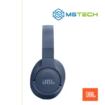Na slici su prikazane slušalice JBL TUNE 720BT Blue . Na slici se pored toga nalazi logo naše firme "MSTech" i logo proizvođača "JBL!".