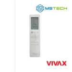 Prikaz daljinskog upravljača VIVAX 12K ACP-12CH35AERI. Na slici je pored toga prikazan logo naše firme "MS Tech" i logo proizvođača "VIVAX".