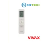 Prikaz daljinskog upravljača VIVAX 18K ACP-18CH50AEHI inverter klima uređaja. Na slici se nalazi logo naše firme "MS Tech" i logo proizvođača "VIVAX".