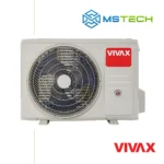 Prikaz prednje strane vanjske jedinice VIVAX 18K ACP-18CH50AEHI inverter klima uređaja. Na slici se nalazi logo naše firme "MS Tech" i logo proizvođača "VIVAX".