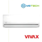 Prikaz prednje strane unutrašnje jedinice VIVAX 18K ACP-18CH50AEHI inverter klima uređaja bijele boje. Na slici se nalazi logo naše firme "MS Tech" i logo proizvođača "VIVAX".