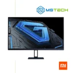 Na slici je prikazan Xiaomi Gaming Monitor G27i 27”. Prikazana je njegova prednja strana sa grafikom. Pored toga na slici se nalazi logo naše firme "MSTech" i logo proizvođača "XIAOMI".