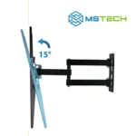 Na slici je prikazan Zidni nosač ESPERANZA 26"-70" ATLAS ERW016. Prikazana je bočna strana nosača sa nagibom. Na slici se pored toga nalazi logo naše firme "MSTech".