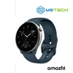 Prikaz desne strane AMAZFIT GTR MINI BLUE pametnog sata. Pored toga na slici je prikazan logo naše firme "MSTech" i logo proizvođača "AMAZFIT".