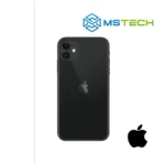 Prikaz Apple iPhone 11 128 GB mobilnog telefona. Na slici je prikazana zadnja strana mobitela. Pored toga na slici se nalazi logo naše firme "MS Tech" i logo proizvođača "APPLE".