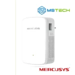 Na slici su prikazani MERCUSYS ME20 AC750 WIRELESS RANGE EXTENDER, logo naše firme "MSTech" i logo proizvođača "MERCUSYS".