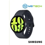 Prikaz desne strane SAMSUNG GALAXY WATCH 6 (R940) 44MM Graphite pametnog sata. Pored toga na slici je prikazan logo naše firme "MSTech" i logo proizvođača "SAMSUNG".
