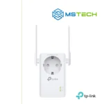 Na slici su prikazani TP-LINK TL-WA860RE WIRELESS N RANGE EXTENDER, logo naše firme "MSTech" i logo proizvođača "TP-LINK".