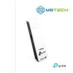Na slici su prikazani TP-LINK TL-WN727N WIRELESS N USB ADAPTER, logo naše firme "MSTech" i logo proizvođača "TP-LINK".