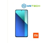 Prikaz XIAOMI REDMI NOTE 13 4G 8GB 256GB Ice Blue mobilnog telefona. Na slici je prikazana prednja strana mobitela. Pored toga na slici se nalazi logo naše firme "MS Tech" i logo proizvođača "XIAOMI".