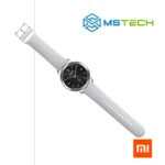 Prikaz kompletnog sata XIAOMI WATCH S3 Silver pametnog sata. Pored toga na slici je prikazan logo naše firme "MSTech" i logo proizvođača "XIAOMI".