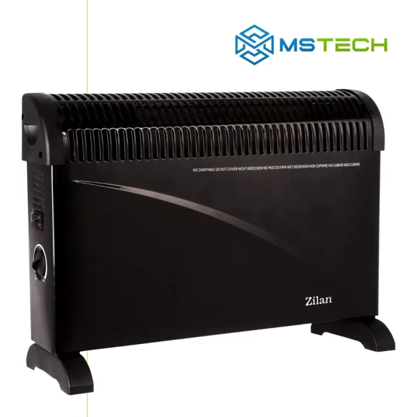 Na slici su prikazani Grijalica konvektor ZLN6843/BK i logo naše firme "MSTech"