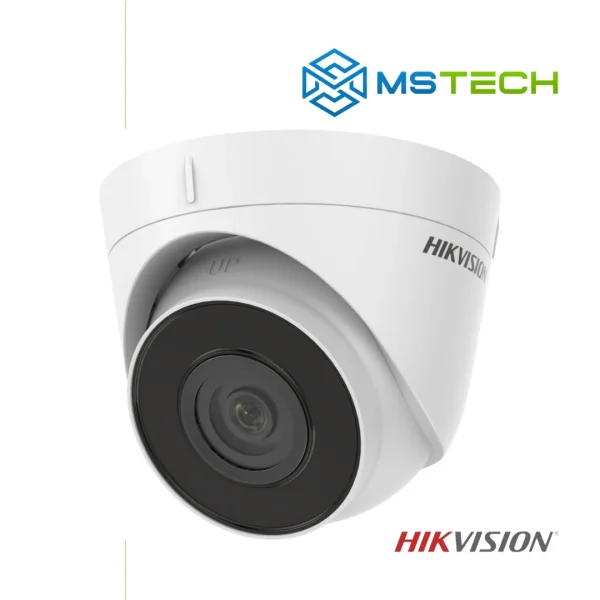 Na slici su prikazani HIKVISION DS-2CD1321-I (F) IR IP TURRET KAMERA, logo naše firme "MSTech" i logo proizvođača "HIKVISION".