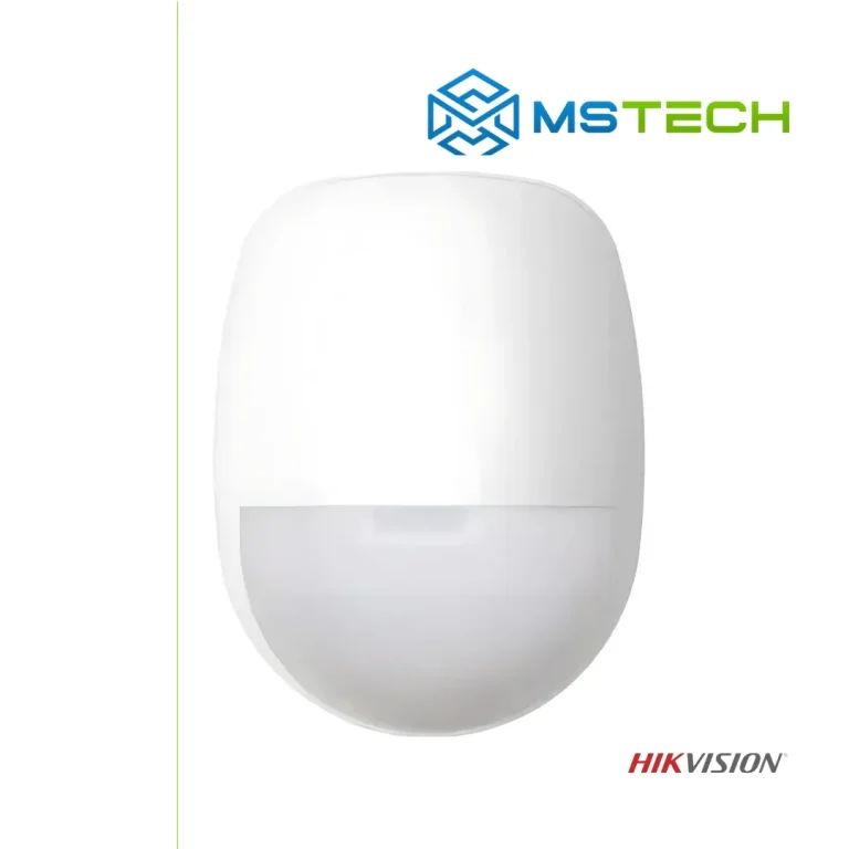 Na slici su prikazani HIKVISION DS-PDP18-EG2 PET DETEKTOR POKRETA, logo naše firme "MSTech" i logo proizvođača "HIKVISION".