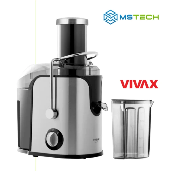 Na slici su prikazani VIVAX HOME SOKOVNIK AJ-800, logo naše firme "MSTech" i logo proizvođača "VIVAX".