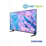Prikaz desne strane Samsung LED TV 55" UE55CU7092UXXH televizora sa grafikom. Na slici je pored toga prikazan logo naše firme "MS Tech" i logo proizvođača "SAMSUNG".