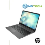 Na slici je prikazan otvoren Laptop HP 8C9Y1EA 15s-fq5068nm sa grafikom na ekranu. Prikazana je desna strana laptopa. Pored laptopa, na slici se nalazi logo naše firme "MS Tech" i logo proizvođača "HP".