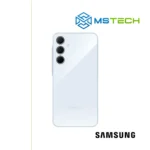 Prikaz Samsung Galaxy A55 5G 8GB 128GB mobilnog telefona. Na slici je prikazana zadnja strana mobitela. Pored toga na slici se nalazi logo naše firme "MS Tech" i logo proizvođača "SAMSUNG".