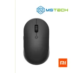 Na slici je prikazan Bežični miš Xiaomi Mi Dual Mode Silent Edition Black. Prikazana je gornja strana miša. Na slici se pored toga nalazi logo naše firme "MSTech" i logo proizvođača "XIAOMI".