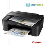 Na slici su prikazani CANON Pixma TS3350 MFP Printer , logo naše firme "MSTech" i logo proizvođača "CANON".