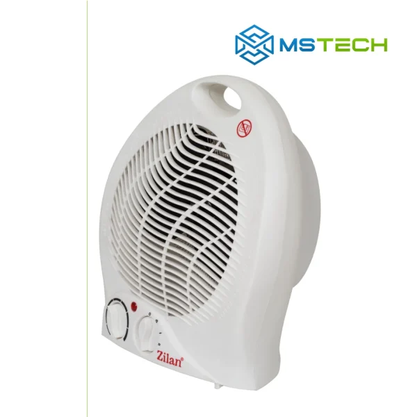 Na slici su prikazani Floria Grijalica sa ventilatorom ZLN6171 i logo naše firme "MSTech"