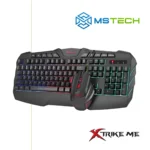 Na slici je prikazan Gaming Combo Xtrike MK-880KIT Tastatura i Miš. Prikazana je gornja strana tastature. Na slici se pored toga nalazi logo naše firme "MSTech" i logo proizvođača "XtrikeME".