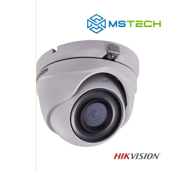 Na slici su prikazani HIKVISION DS-2CE56D8T-ITMF 2MP, logo naše firme "MSTech" i logo proizvođača "HIKVISION".