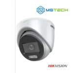 Na slici su prikazani HIKVISION DS-2CE70KF0T-LMFS 3K COLORVU KAMERA, logo naše firme "MSTech" i logo proizvođača "HIKVISION".
