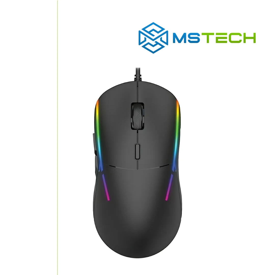 ms-nemesis-c375-gaming-mis-gornja-strana Na slici je prikazan MS Nemesis C375 Gaming Black Miš. Prikazana je gornja strana miša. Na slici se pored toga nalazi logo naše firme "MSTech".