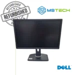 Na slici je prikazan Polovni monitor DELL 24 inča. Pored toga na slici se nalazi logo naše firme "MS Tech", logo proizvođača "DELL" i znak "REFURBISHED".