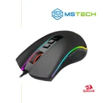 Na slici je prikazan ReDragon Gaming Mouse - Cobra Chroma M711. Prikazana je prednja strana miša. Na slici se pored toga nalazi logo naše firme "MSTech" i logo proizvođača "REDRAGON".