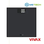Na slici su prikazani VIVAX HOME LIČNA VAGA PS-157BM, logo naše firme "MSTech" i logo proizvođača "VIVAX".
