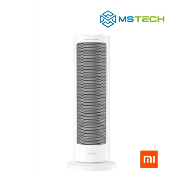 Na slici su prikazani Xiaomi Fan Heater grijalica, logo naše firme "MSTech" i logo proizvođača "XIAOMI".