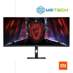 Na slici je prikazan Xiaomi Gaming Monitor G34WQI 34". Prikazana je njegova prednja strana sa grafikom. Pored toga na slici se nalazi logo naše firme "MSTech" i logo proizvođača "XIAOMI".