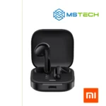 Na slici su prikazane XIAOMI REDMI BUDS 6 ACTIVE Black bežične slušalice. Na slici se pored toga nalazi logo naše firme "MSTech" i logo proizvođača "XIAOMI".