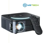 Na slici su prikazani XO projektor FF01 120 i logo naše firme "MSTech"