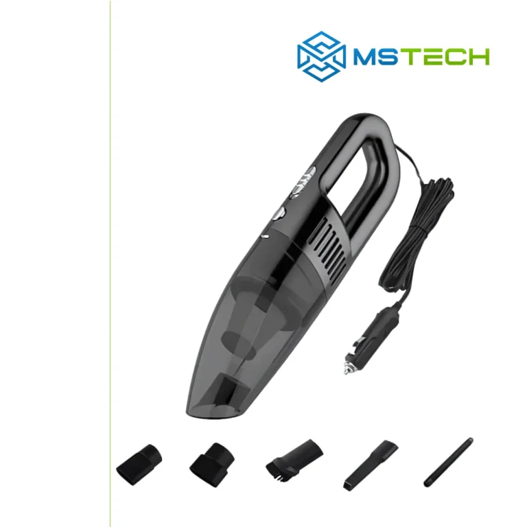 Na slici su prikazani XO Usisivač za Auto CZ001A i logo naše firme "MSTech"