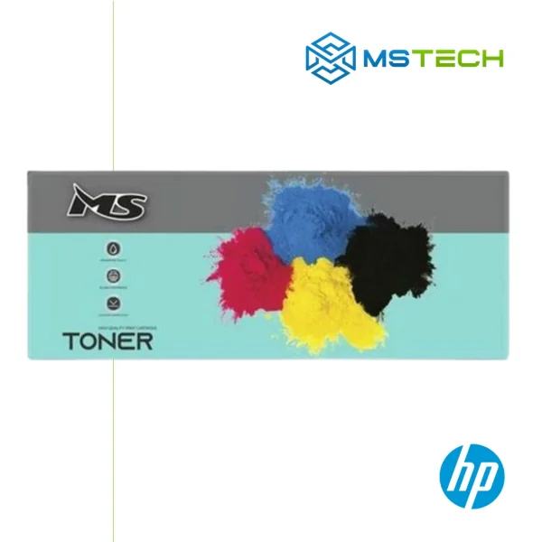 Na slici su prikazani Zamjenski toner HP W1106A MS, logo naše firme "MSTech" i logo proizvođača "HP".
